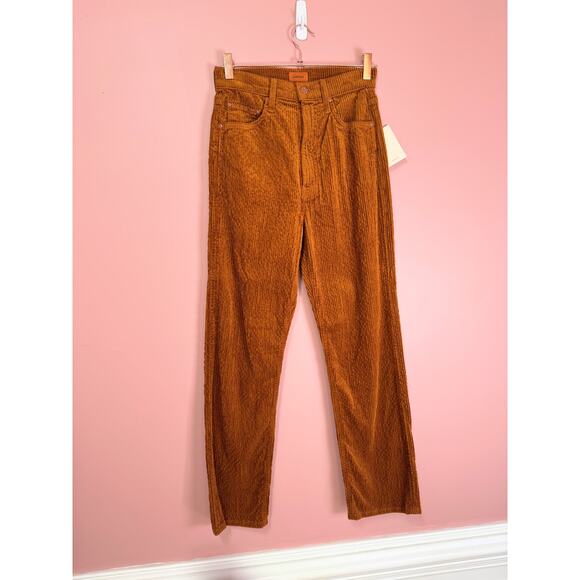 MOTHER Denim High Waist Study Hover Cord Jeans Size 25 Brown - Picture 3 of 6